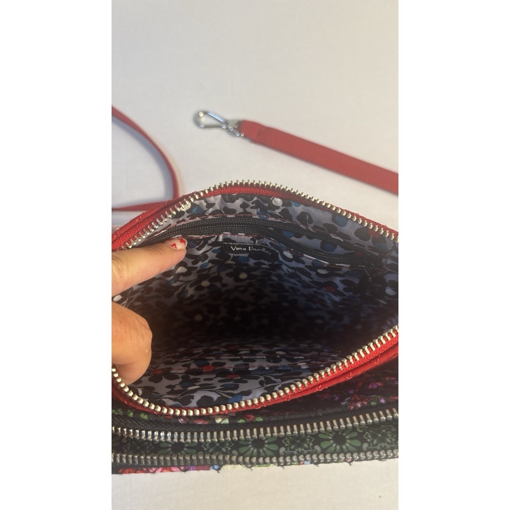 Vera Bradley Winter Berry Custom Two Iconic Crossbody Bags Wristlet 3-Way RDID - Picture 7 of 10